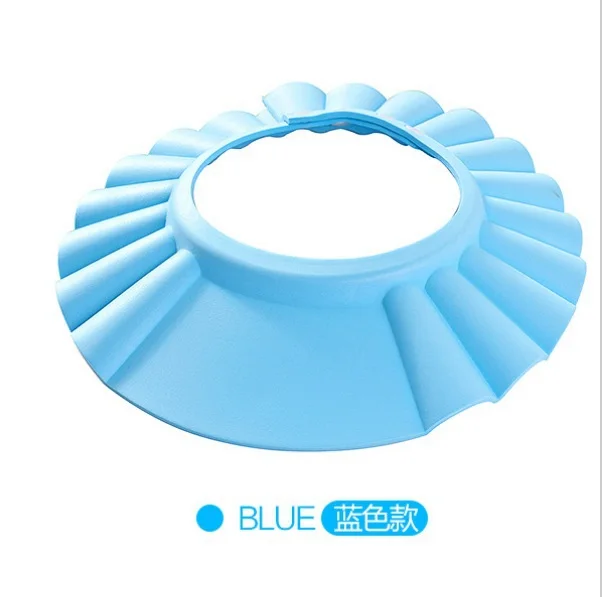 Shampoo Cap Waterproof Hat Soft Baby Kids Shampoo Bath Shower Cap Adjustable Baby Shower Hat Baby Shampoo Cap Wash Hair Shiel - Цвет: Blue