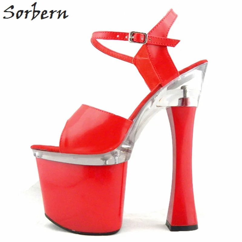 Женские сандалии из лакированной кожи на высоком каблуке 18 см 8 см|sandal shoes|party