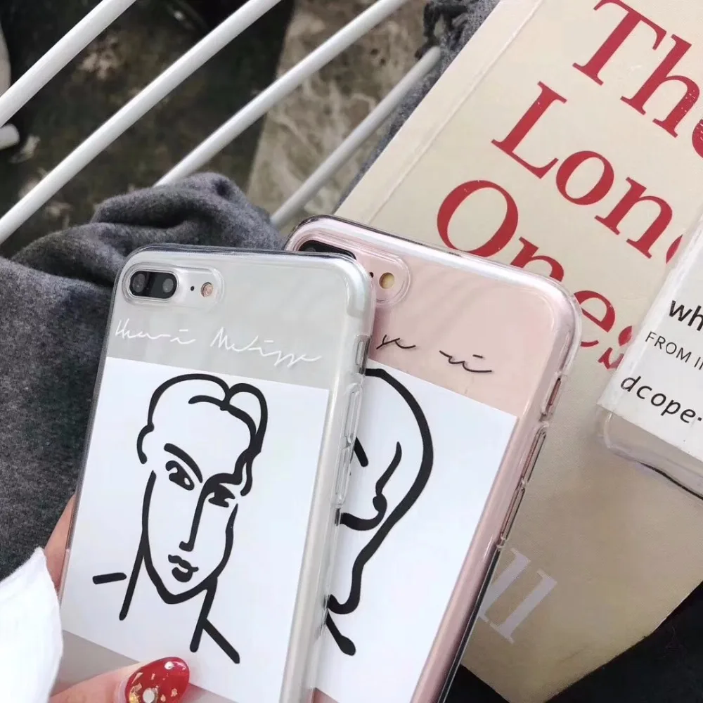 Абстрактный Книги по искусству телефон чехол для iphone х 6 S 7 8 плюс Милые C Ун пары
