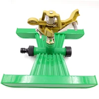 high quality 12 inch4 metal rotate garden sprinkler water nozzle with h shaped holder