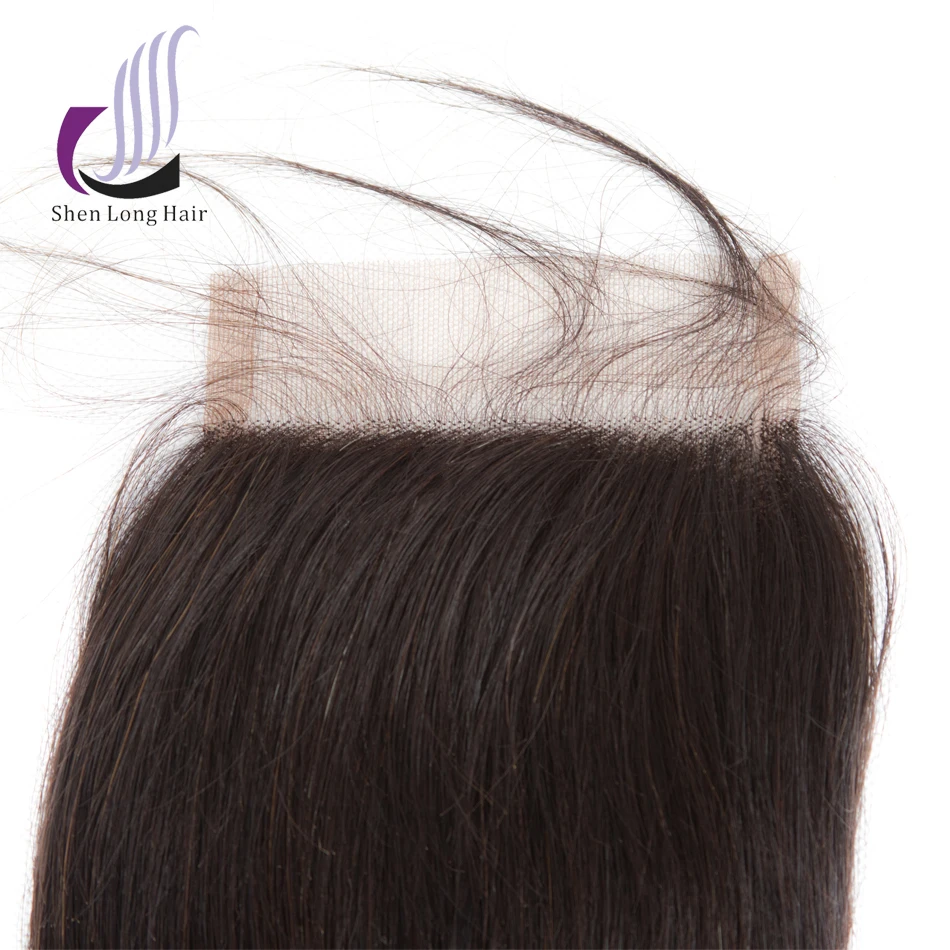 ShenLong волосы прямые натуральные пучки с закрытием перуанские remy натуральный цвет