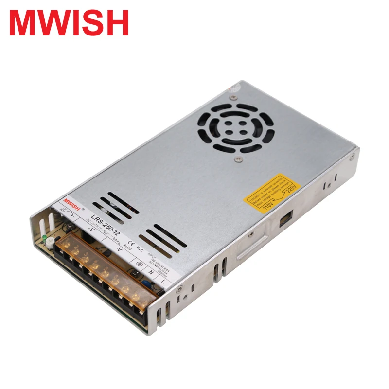 Mwish LRS импульсный источник питания LRS-250-12 один выход ac dc 250 Вт 12 В источника |