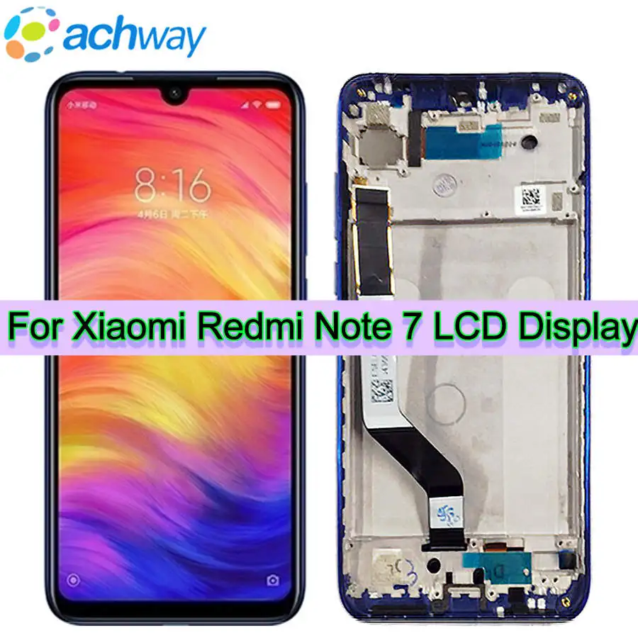 ЖК-дисплей и сенсорный датчик в сборе для Xiaomi Redmi Note 7 6 3 дюйма | Мобильные телефоны