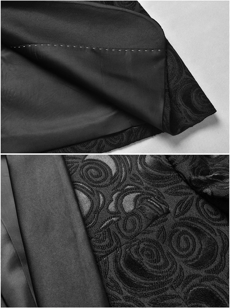 Plyesxale цветочный принт костюм для мужчин Slim Fit Мужской s шаль воротник костюм черные свадебные костюмы для мужчин 4XL 5XL вечерние элегантное платье Q268