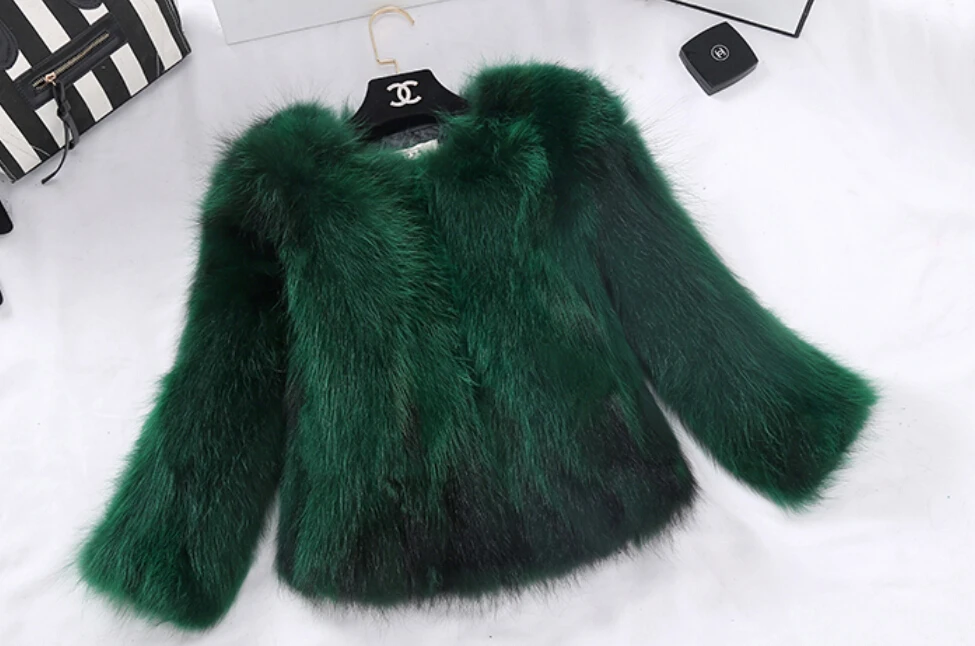Роскошная куртка из натурального Лисьего меха женская модная на заказ большого