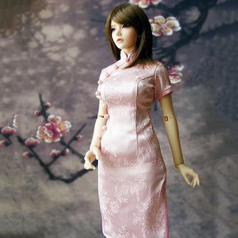 Платье-кукла Cateleya BJD 1/3 1/4 платье-Чонсам с цветком персика | Игрушки и хобби