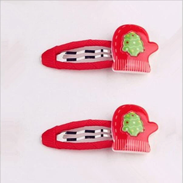 glove Модная заколка принцессы,, Рождественская заколка для волос для девочек, Бутик волос, Рождественский бант, подарок, аксессуары для волос, заколка, заколка, 4 шт., шпилька - Цвет: glove