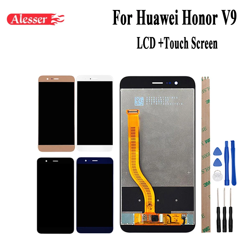 Alesser для huawei Honor V9 ЖК дисплей и сенсорный экран в сборе + средняя рамка 5 7