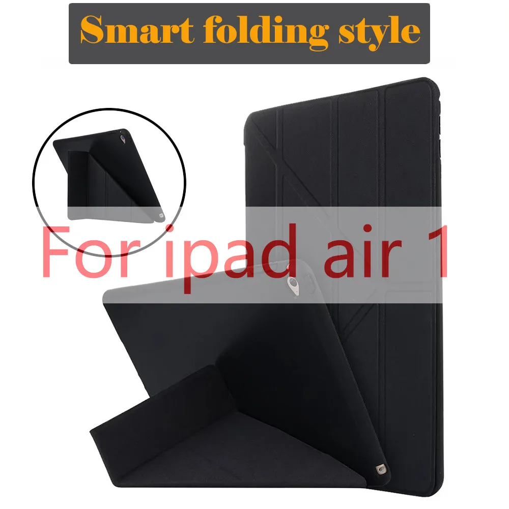 Ipad 5 Black Чехол для ipad air, откидной Чехол-подставка для ipad 5 6, чехол из искусственной кожи для ipad air 2 смарт-чехол для ipad air 1 - Цвет: Ipad 5 Black