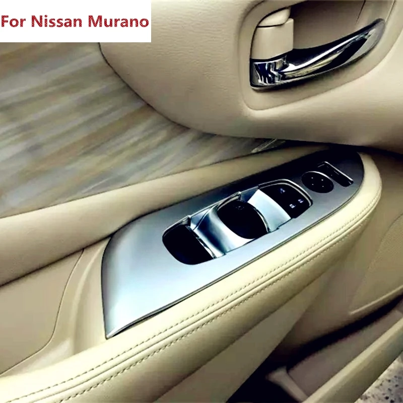 Для Nissan Murano 2015 2016 для левшей вождения 4 шт. матовый хром внутренней двери