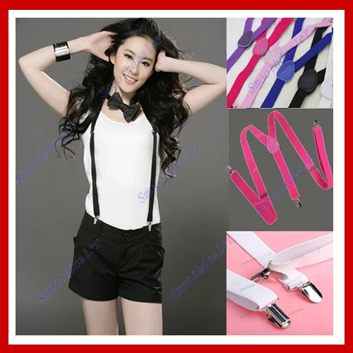

Unisex Clipon Braces Elastic Yback Suspenders 7 color for you choice