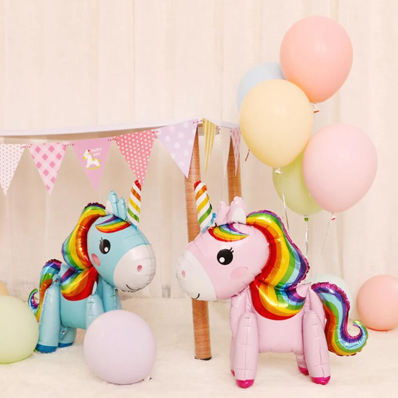 Воздушный шар в виде единорога из алюминиевой фольги для детского дня