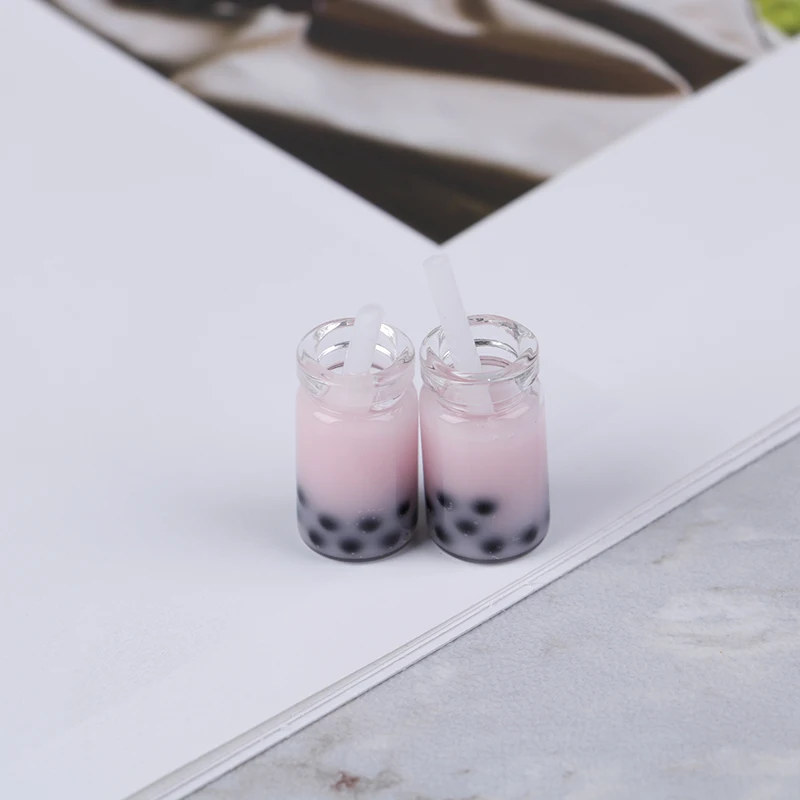 2PCS 1/2/3 шт 1/12 кукольный домик миниатюра аксессуары Фруктовый чай чашки моделирование миниатюрный напитки модель мебель игрушка кукла украшение дома - Цвет: 2PCS