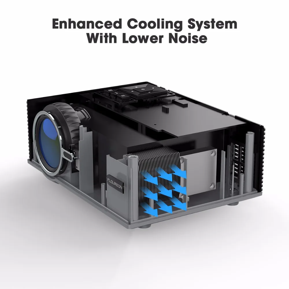 Excelvan FLOUREON портативный мини светодиодный проектор для домашнего кинотеатра BL88 4K проектор с USB HDMI