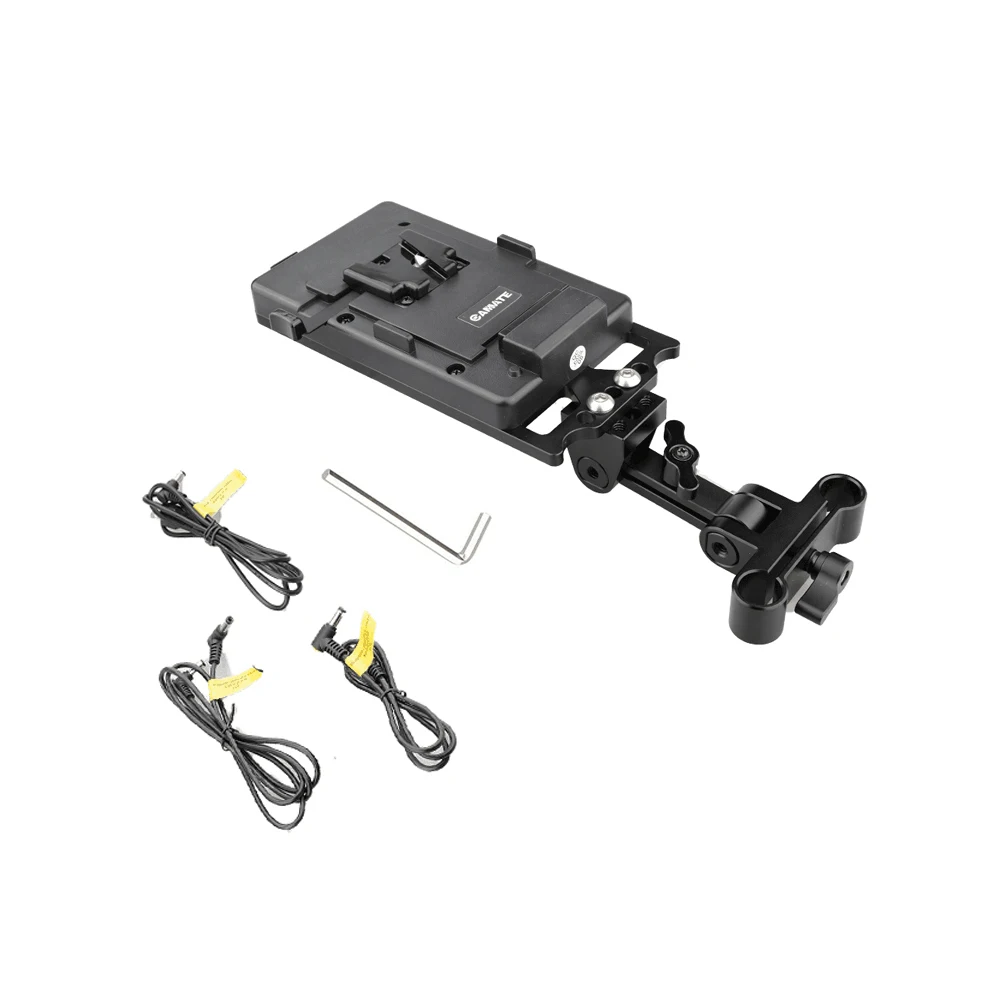 

CAMVATE V-Lock Quick Release Mounting Battery Plate With Supporter Bracket & 2-Hole Rod Clamp For Canon EOS 6D,60D,70D,5D MarkII