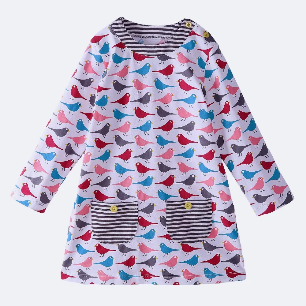 1.5-6 ages 6pcs/pack girls 100% cotton autumn long sleeves dress kids wholesale lots clothes for spring | Детская одежда и обувь