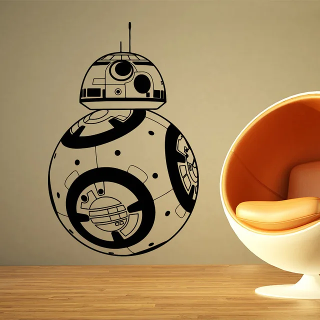 Звездные войны BB-8 робот виниловая наклейка на стену домашний Декор Гостиная спальня съемные наклейки на стену diy обои с рисунком