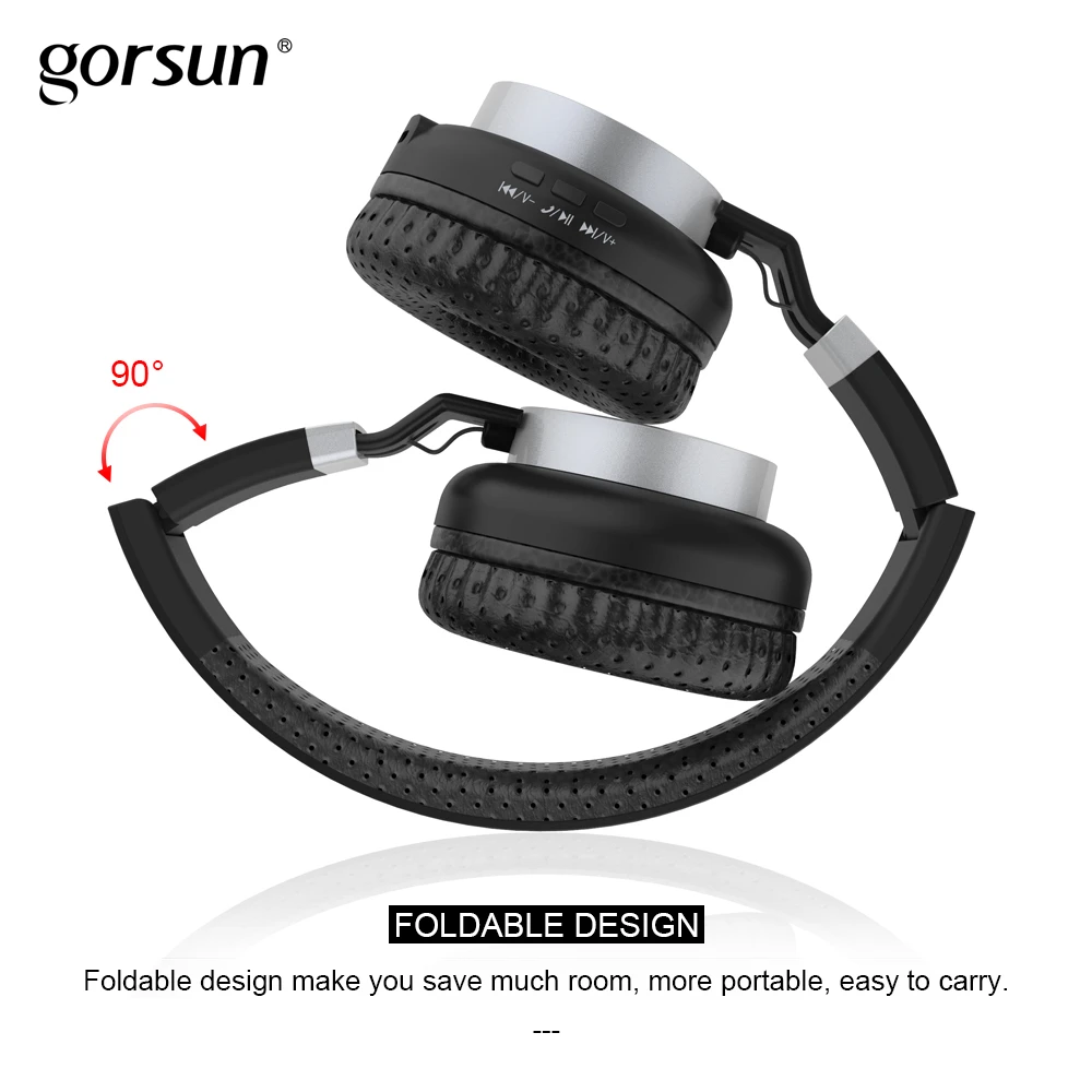 Bluetooth беспроводные наушники Gorsun E89 на ухо Легкие стерео спортивные складные наушники Встроенный микрофон для Iphone Xiaomi