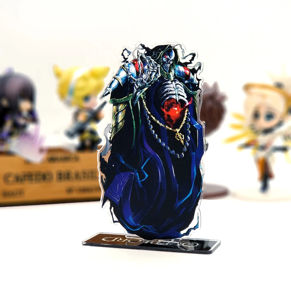 Overlord слитка Ainz Ooal Платье Фигурка на акриловой подставке Модель Двойной боковая