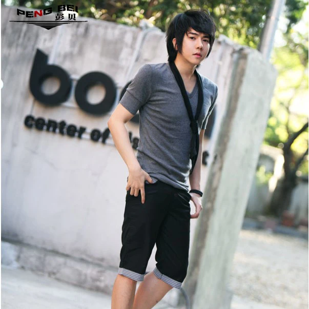 

Casual Men Shorts 2015 Plus Size Overall Cotton Washed Knee Length Shorts Bermudas Cheap Clothing China free shipping