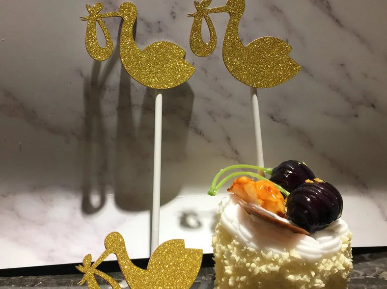 Кекс Topper птица золотые флажки для торта на свадьбу день рождения декор выпечки