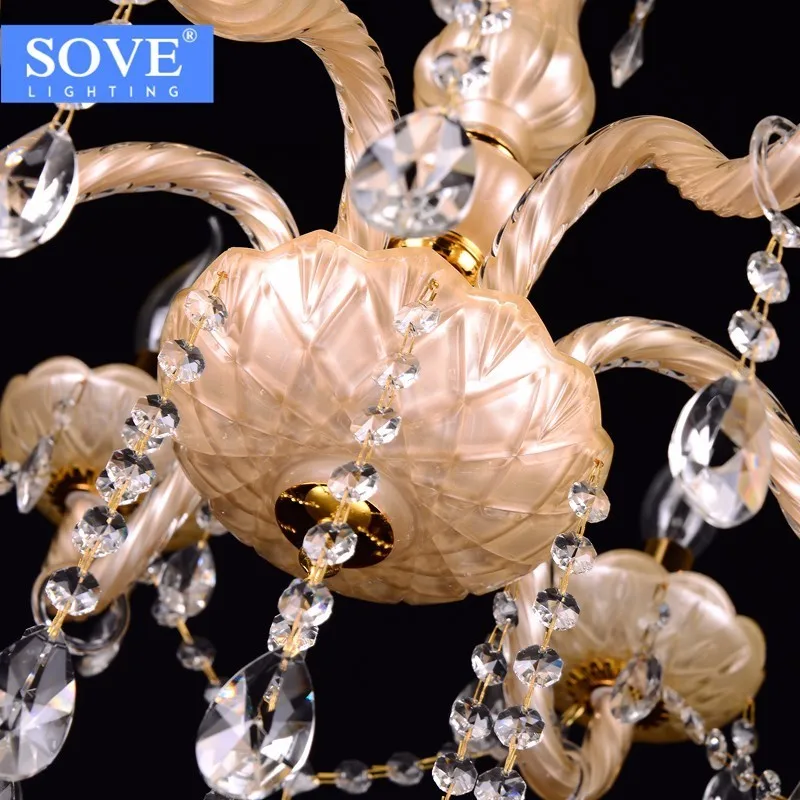 SOVE блеск Chambre Lingstone современный Led хрустальная люстра освещение люстры для