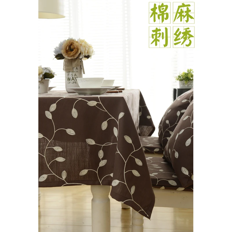 Весенняя тема пожеланий вышивка скатерти пасторальный стиль Домашняя