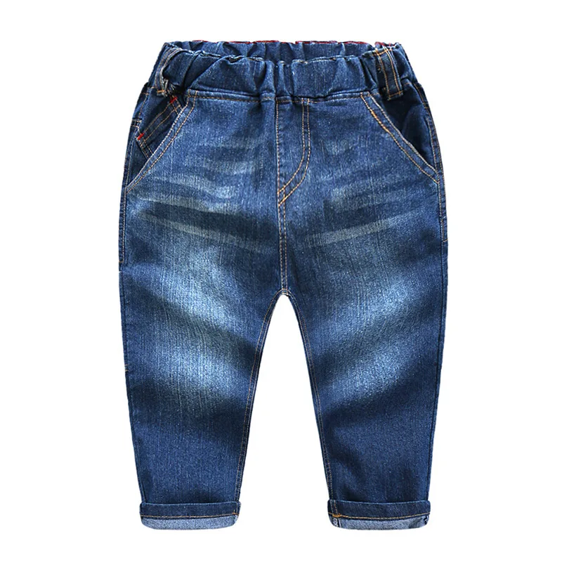 

High-quality Kids Jeans 100% Cotton Elastic Waist Boy Jeans Fashion Casual Cowboy Pants Children Trouser Clothing For 3-10 Years