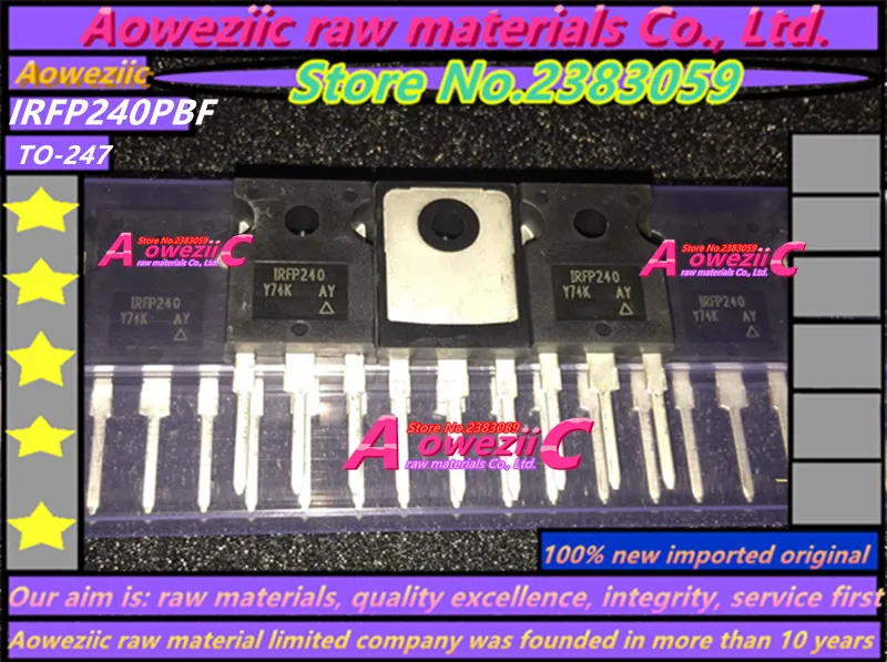 Aoweziic+ новая импортная оригинальная IRFP9240PBF IRFP9240 IRFP240PBF IRFP240TO-247 трубка с полевым эффектом P паз 200V 12A/20A