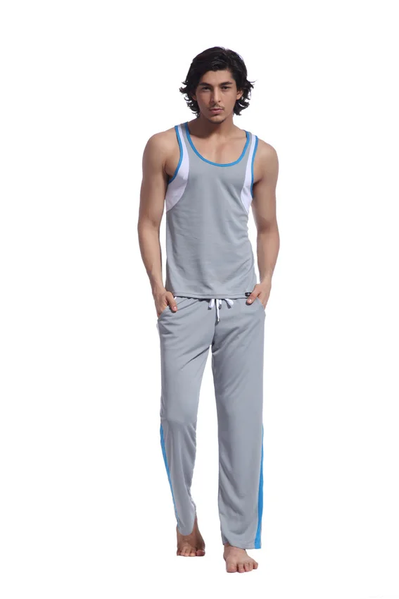 Розничная продажа для мужчин сетки Одежда наборы ухода за кожей (майка + длинные