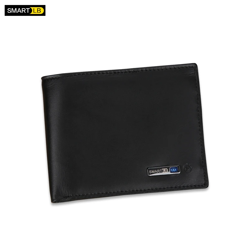 Мужской умный кошелек из натуральной кожи с защитой от потери Bluetooth мужской gps