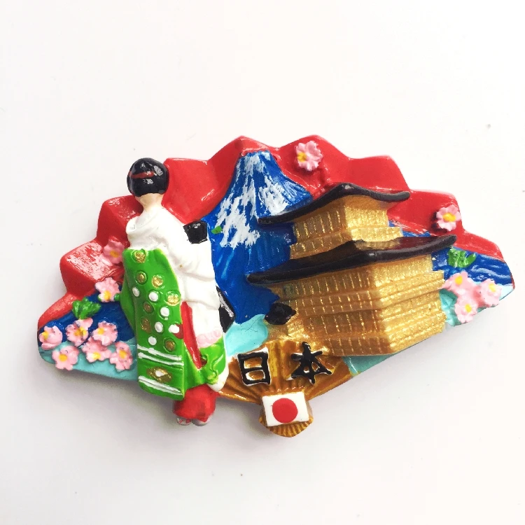 Японская Оригинальная кукла кабуки 3D магниты на холодильник сувениры для