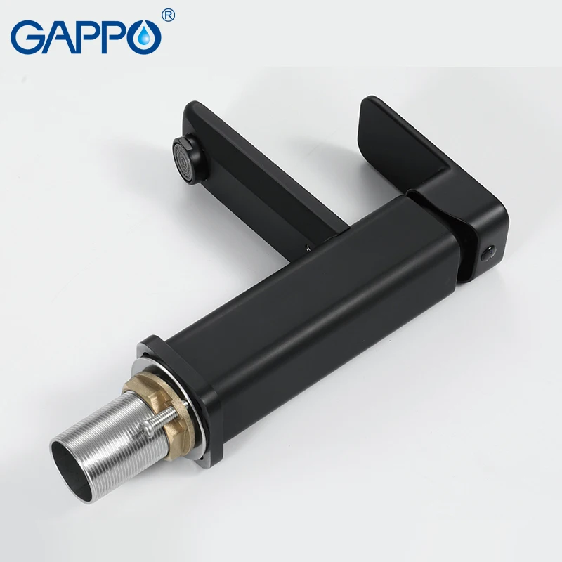 Смеситель для раковины GAPPO черный кран ванной комнаты крепление на