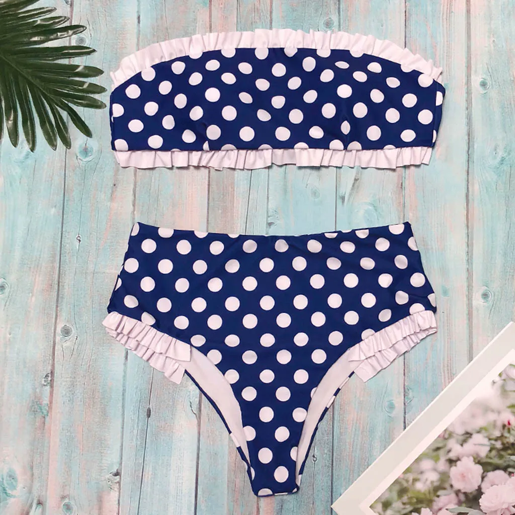 Женский купальник пуш ап с оборками сексуальное пляжное бикини вечеринка