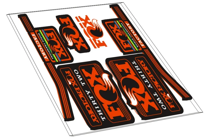 Новое Поступление Горный Велосипед Рама Наклейки лиса Фиксированная Передач