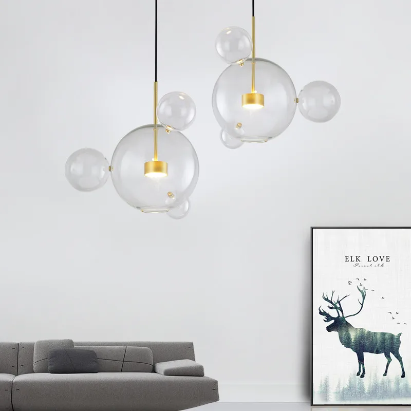 Декоративная стеклянная светодиодная люстра Dar в стиле арт-деко пузырьковая