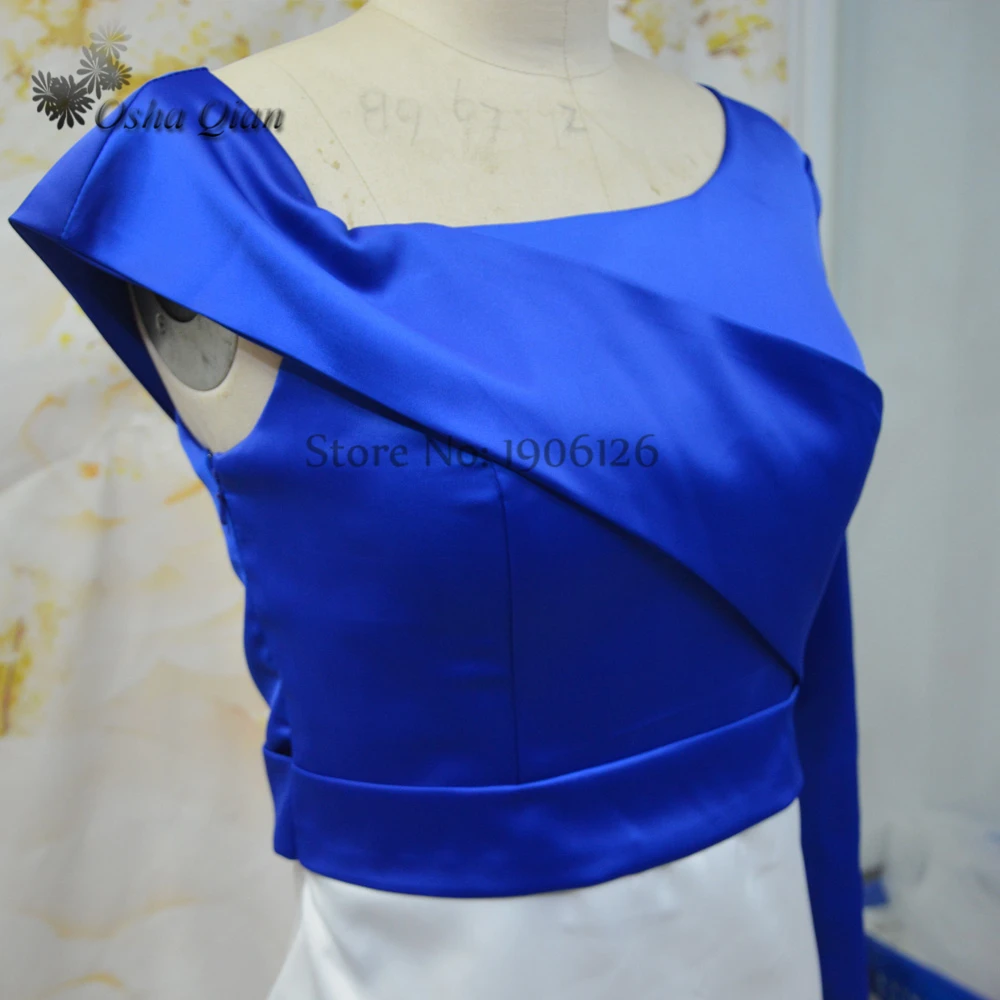 Formal Dress Women One Shoulder African Evening Dresses Mermaid Long Party Gowns Zipper Arabic Vestito da sera blu | Свадьбы и