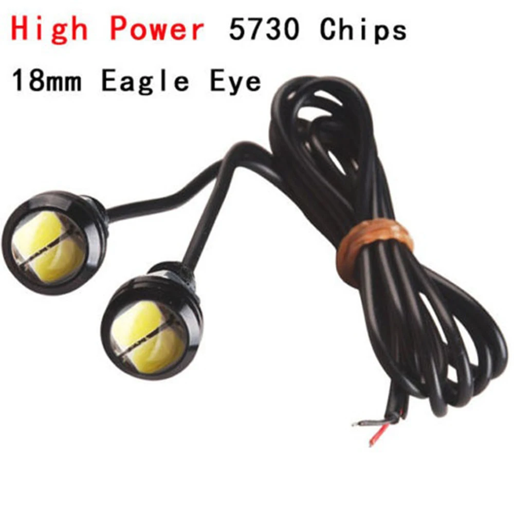 2 шт./компл. Универсальный 18 мм LED Eagle Eye Light Автомобильная противотуманная DRL
