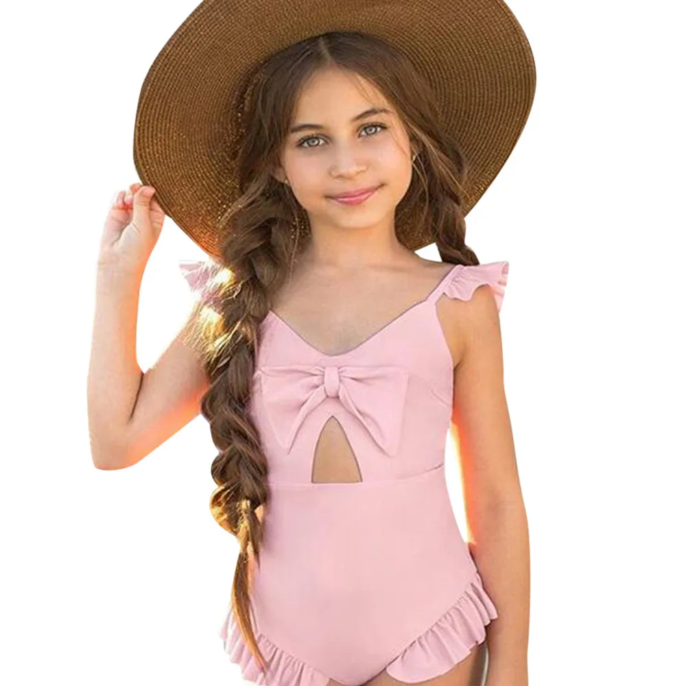 Купальник для девочек Милый купальник бикини маленьких Цельный детей Купальный