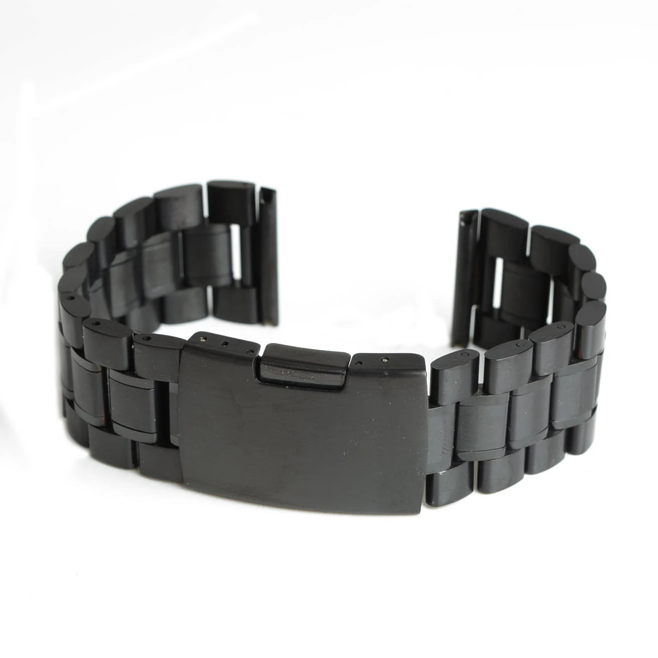 Абсолютно новые мужские и женские 20 мм черные часы из нержавеющей стали ремешок