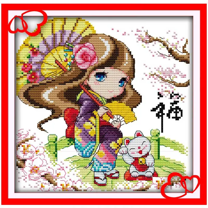 Набор для вышивки крестиком 11CT 14CT оптовая продажа вышивка из мультфильма|cross stitch