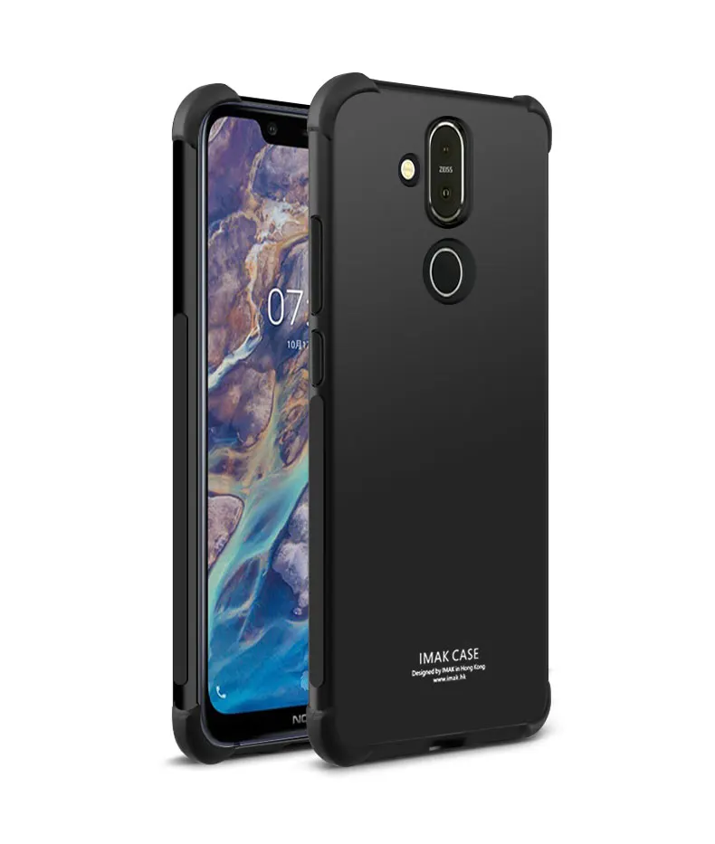 IMAK подушка безопасности для Nokia X7 чехол силиконовый сольф ТПУ чехол для Nokia X71 Чехол+ пленка для экрана для Nokia 8,1 противоударный чехол