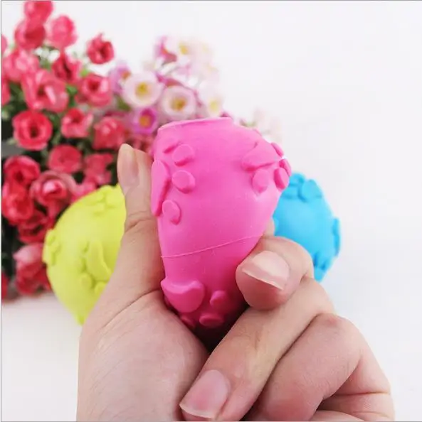 6 см резиновые питомцы игрушечные собаки мяч-пищалка игрушки полые с дизайном в