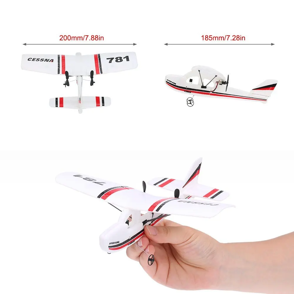 EBOYU(TM) Volantex RC TW781 Cessna 2,4G 2CH RC самолет 200 мм размах крыльев мини EPP инфракрасный пульт дистанционного управления Крытый беспилотный самолет