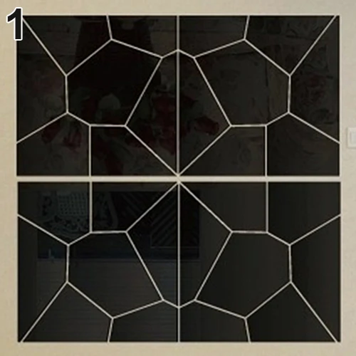 Съемный 3D муаровый узор зеркальная Настенная Наклейка для дома комнаты