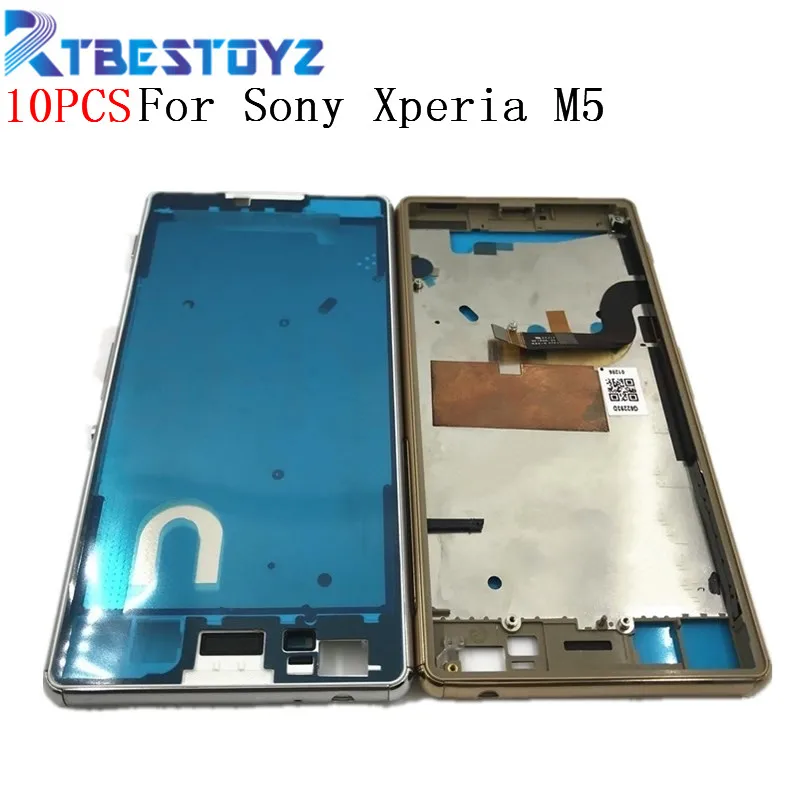 

10PCS/Lot Front Middle Frame Bezel Plate Chassis Housing For Sony Xperia M5 E5603 E5606 E5653