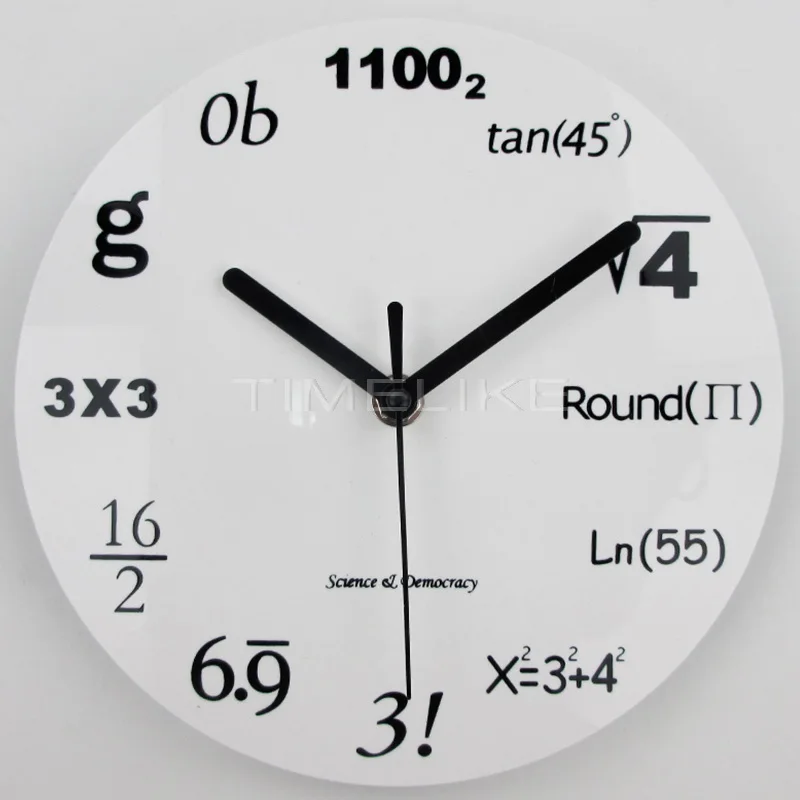 

Novelty Acrylic Wall Clocks 2019 New Arrivals Needles Modern Maths Equation Quartz Clock Home Decor Relogio De Parede