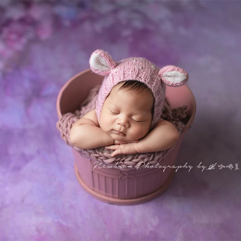 Mohair Milu deer Bonnet Knitting Pattern Stocking Cap Baby Hat with Ears Photography props | Детская одежда и обувь