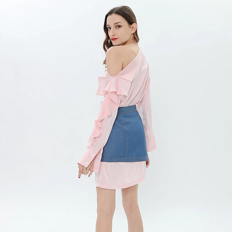 Платье мини TWOTWINSTYLE с высокой талией на молнии|set for women|piece settwo set |