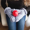 Вязаные, толстые, теплые, зимние, женские перчатки из мериносовой шерсти ручной работы - Цвет: 1